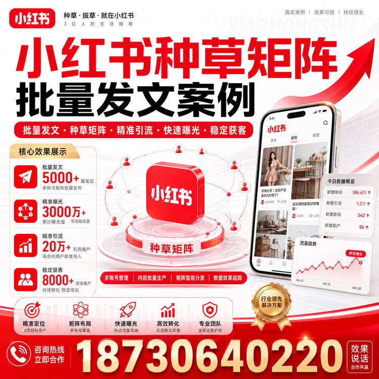 达州小红书种草矩阵批量发文案例